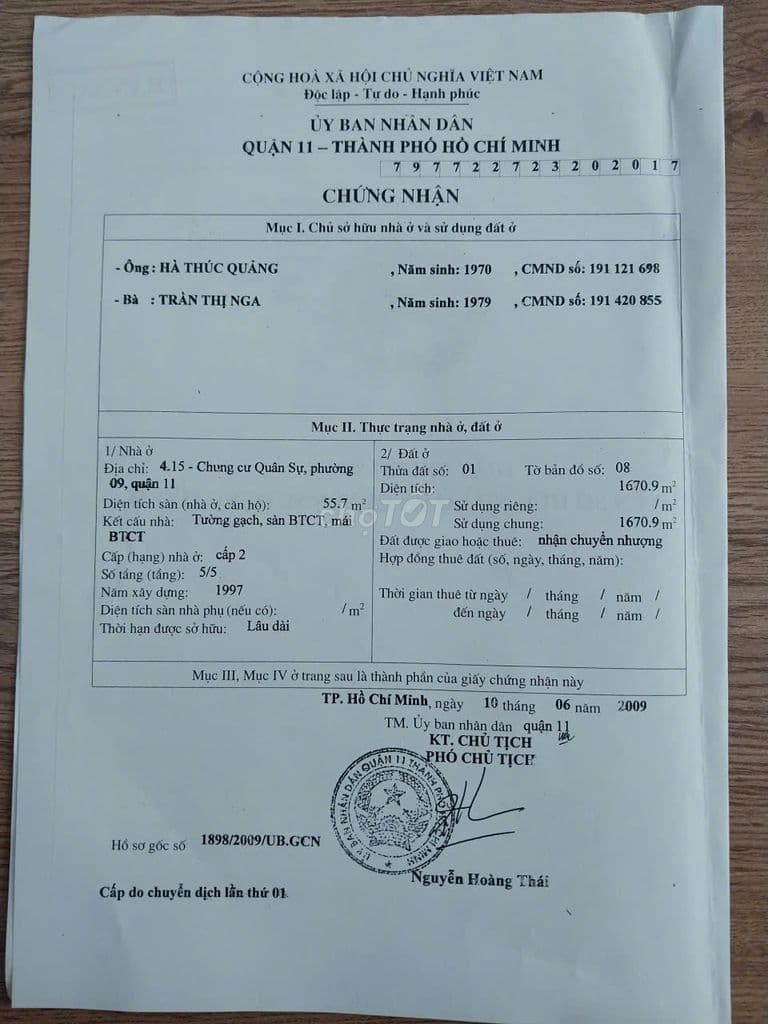 Chung cư quân sự Q11 - Ảnh 2