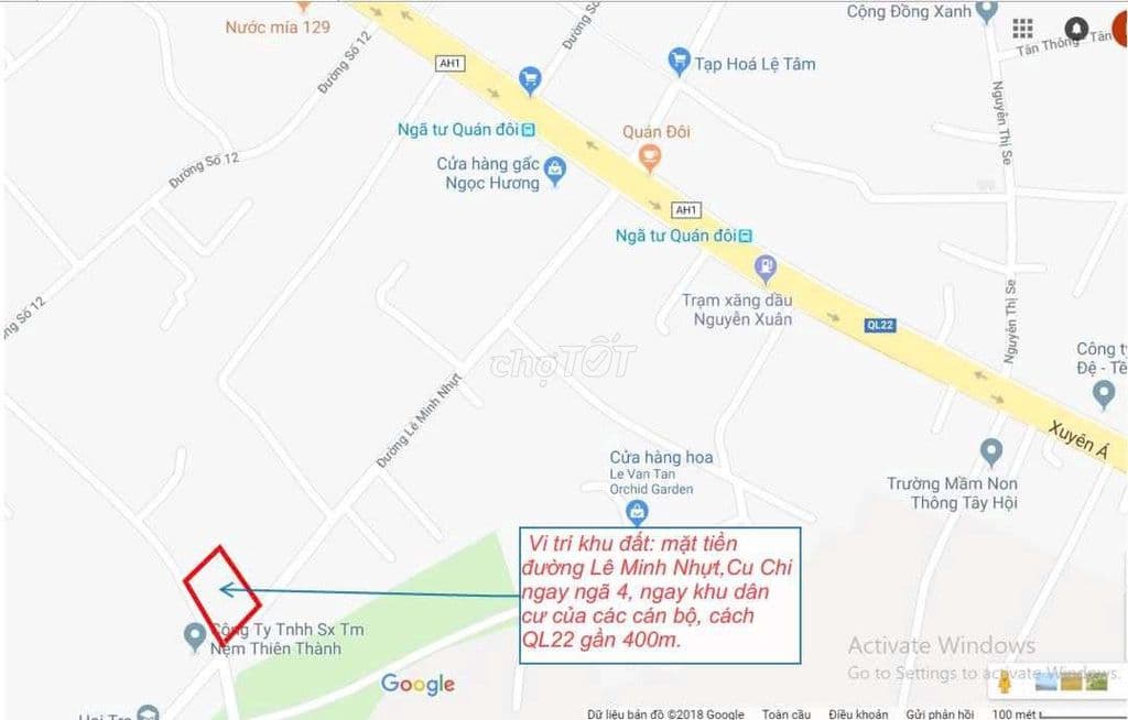 chính chủ bán đất 2 mặt tiền Lê minh nhựt và Lê thị siêng