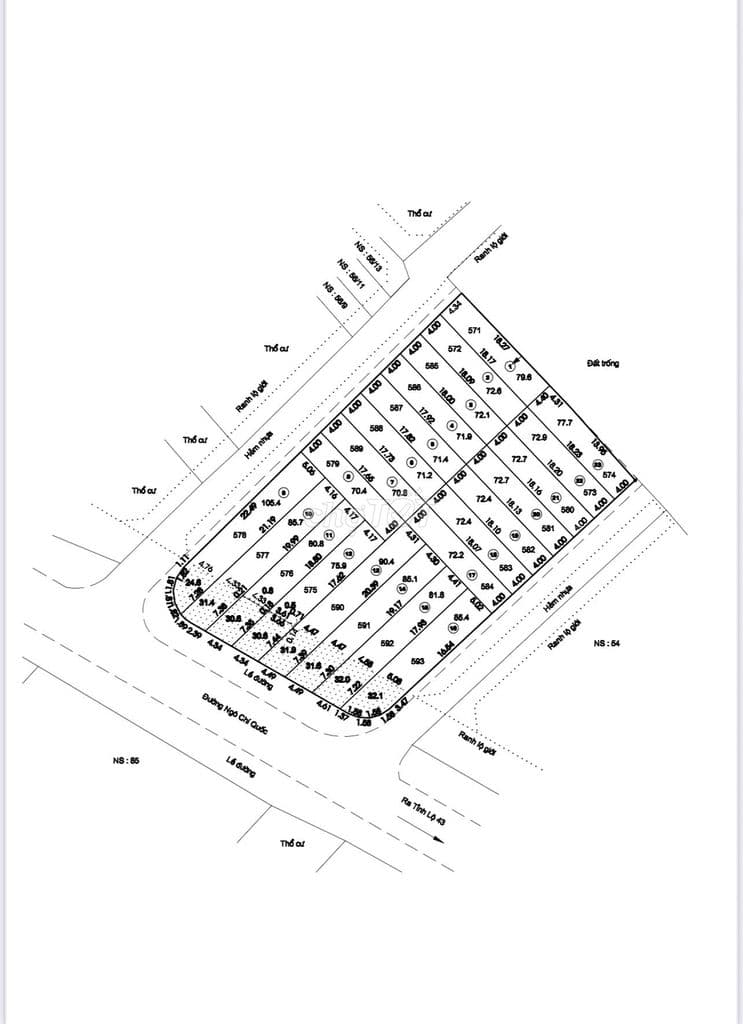 25 lô đất mặt tiền đường Ngô Chí Quốc - gần chợ đầu mối Thủ Đức