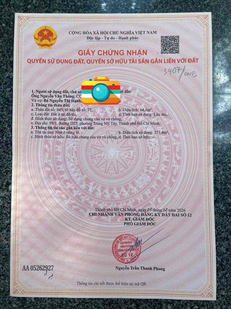 GIẢM NGAY 1 TỶ ĐỒNG SIÊU PHẨM NHÀ PHỐ 5 TẦNG 4x17M Q12