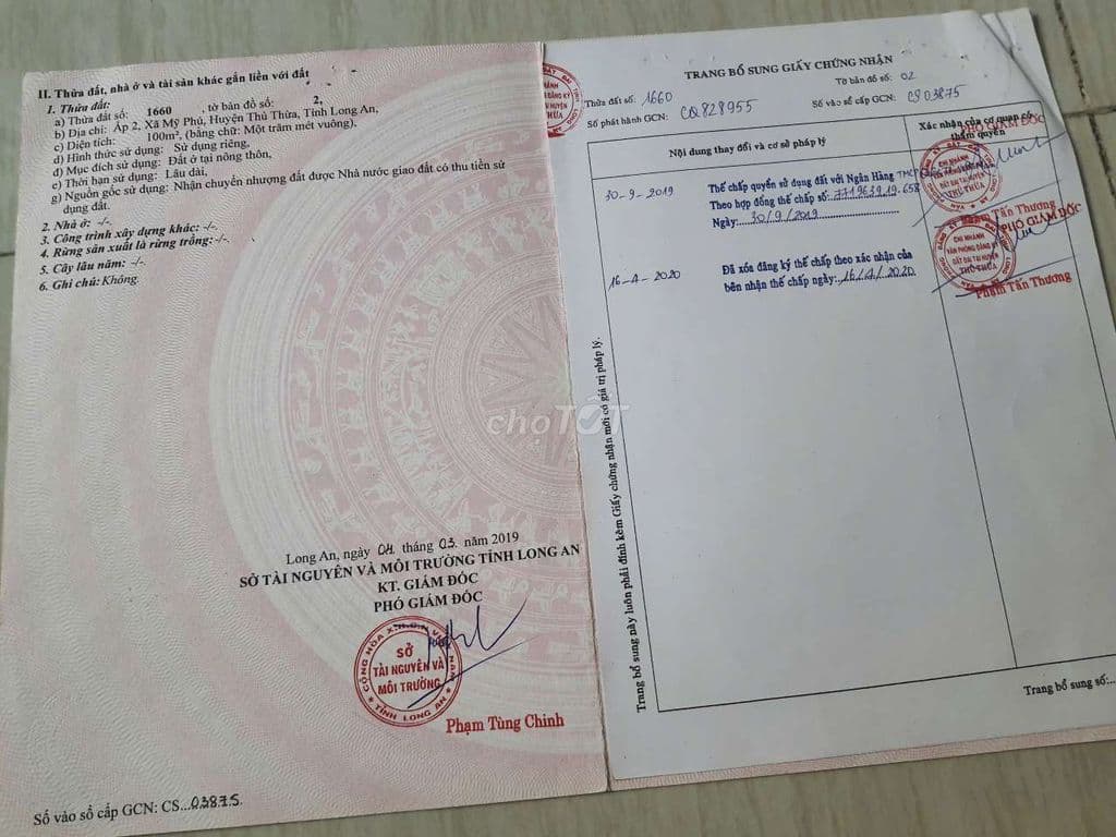 Bán đất nền full thổ cư Thủ Thừa Long An