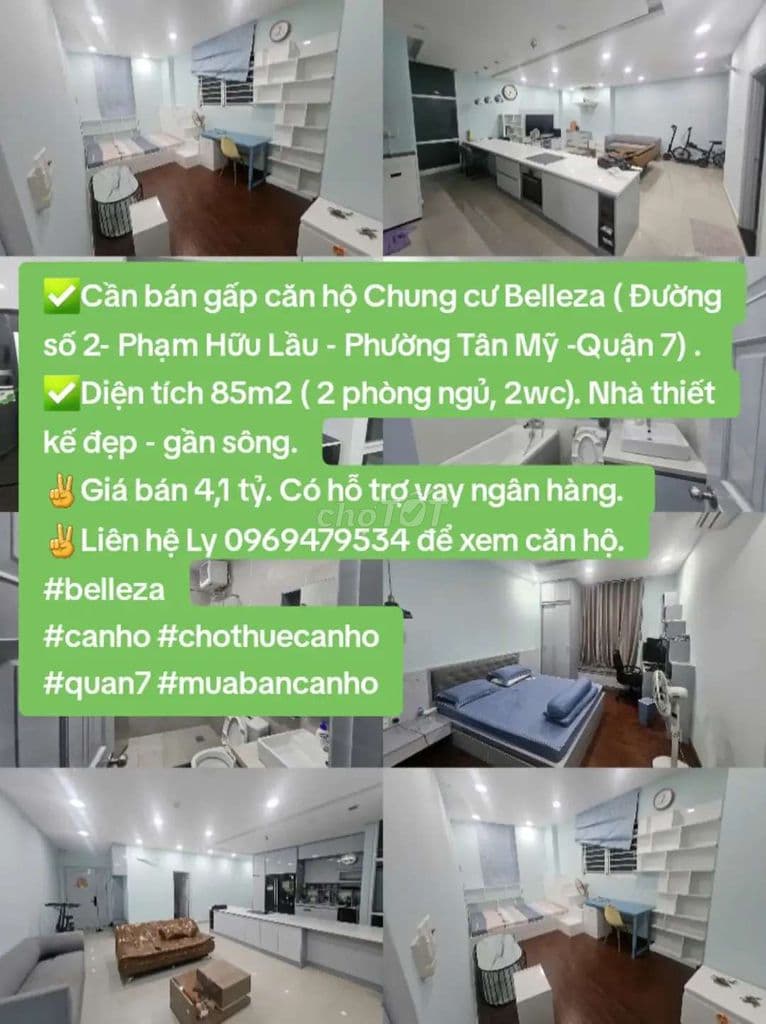 Bán gấp Chung cư Belleza giá rẻ do kẹt tiền