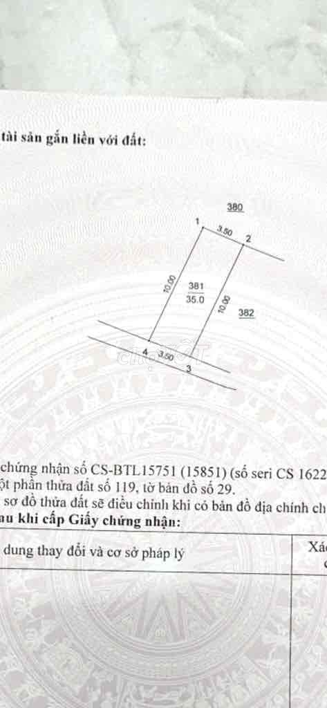 Đất Cầu Diễn 35m2 giá chỉ 5,3tỷ. Giá rẻ nhất khu vực. Không lỗi.
