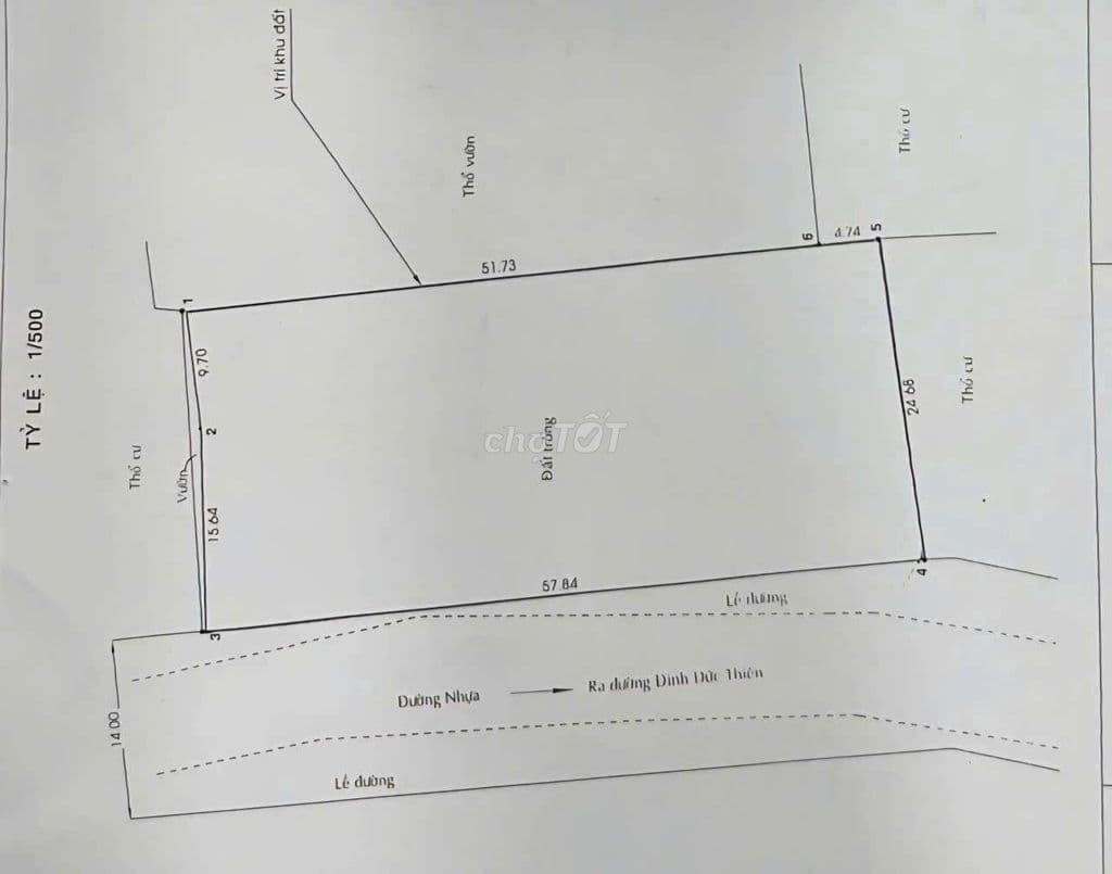 BÌNH CHÁNH - ĐINH ĐỨC THIỆN - PHÂN LÔ TÁCH THỬA - 1400M2 THỔ CƯ C CHỦ - Ảnh 3