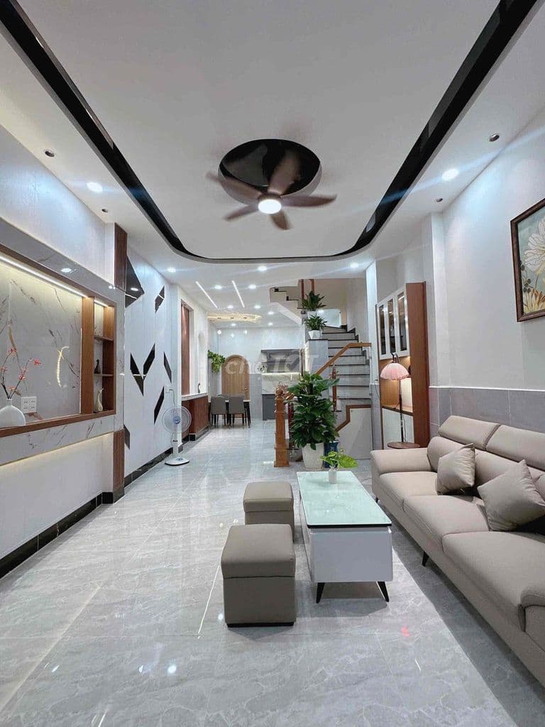 NHÀ ĐẸP LUNG LINH-FULL NT HẺM 7M THÔNG-4x14M 1LẦU 3PN SÁT KHU TÊN LUA - Ảnh 2