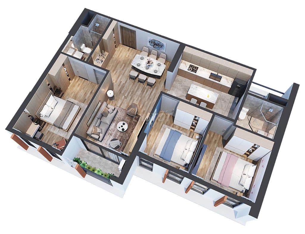 CHÍNH CHỦ BÁN CĂN HOA HẬU A1 3PN 90m2 CHUNG CƯ ANLAND LAKEVIEW