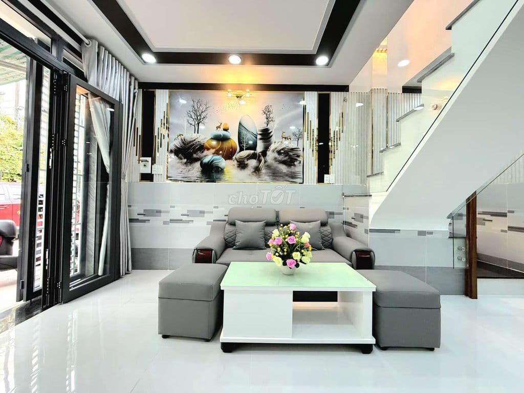 nhà hẻm xe hơi 3,6x8m 2 tầng xã Nhà Bè 1 tỷ 550