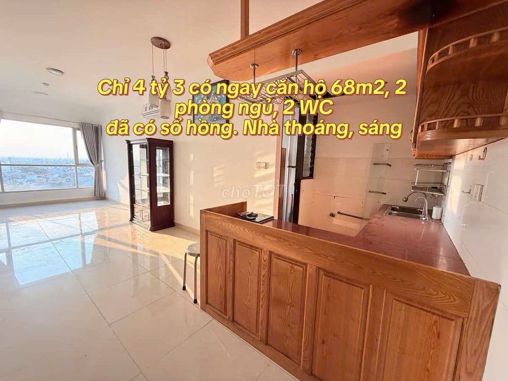 Bán căn hộ Ruby chỉ 4 tỷ 3, đã có sổ hồng, 2 phòng ngủ nhà thoáng