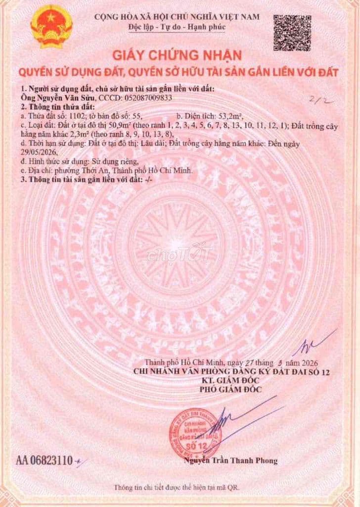 bán lô đất ngay ngã 4 chợ đường thạnh xuân shr - Ảnh 3