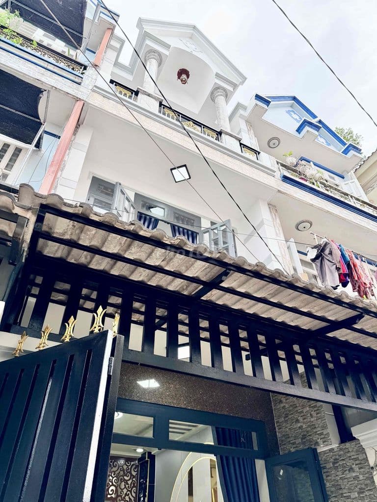 NHÀ MỚI HẺM XE HƠI 6M 3 TẦNG NHỈNH 5 ĐỒNG