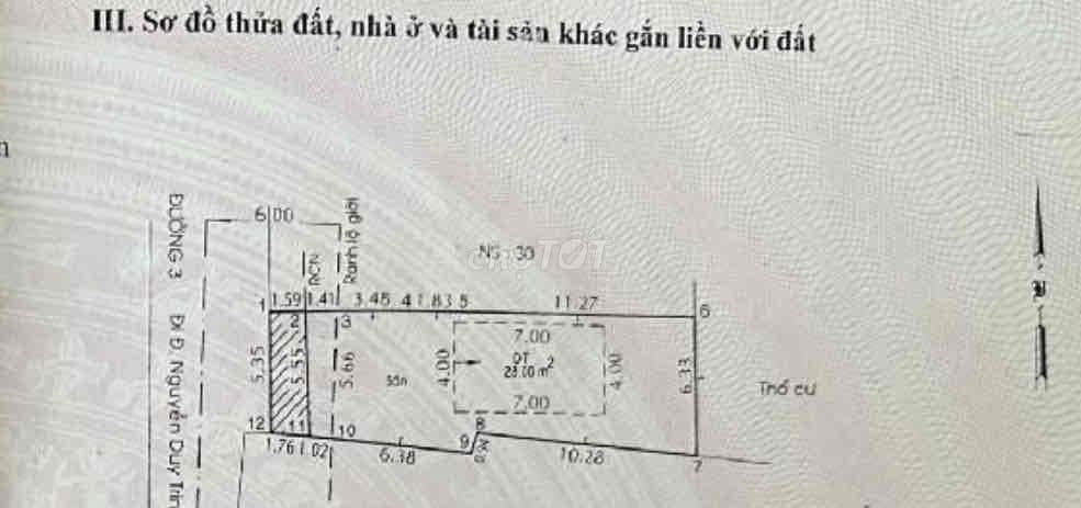 ĐẤT MẶT HẺM XE HƠI – SÁT NGUYỄN DUY TRINH – CHỈ 4,2 TỶ * Diện tích: 1