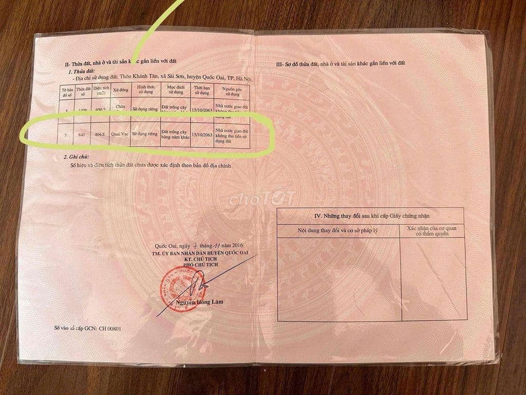 Đất 50 năm, diện tích 408m*2, mặt tiền 15m ở quốc oai hà nội - Ảnh 2