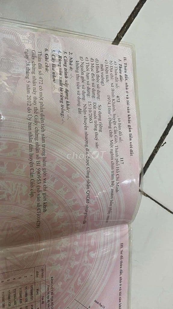 bán 1.974m đata mt đường oto và mt đường sông, 7 tỷ