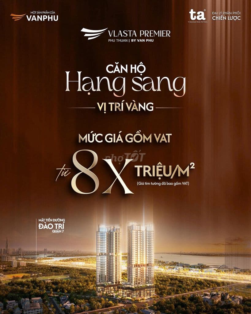NHẬN BOOKING DỰ ÁN VLASTA PREMIER CƠ HỘI SỞ HỮU CĂN HỘ CAO CẤP QUẬN 7