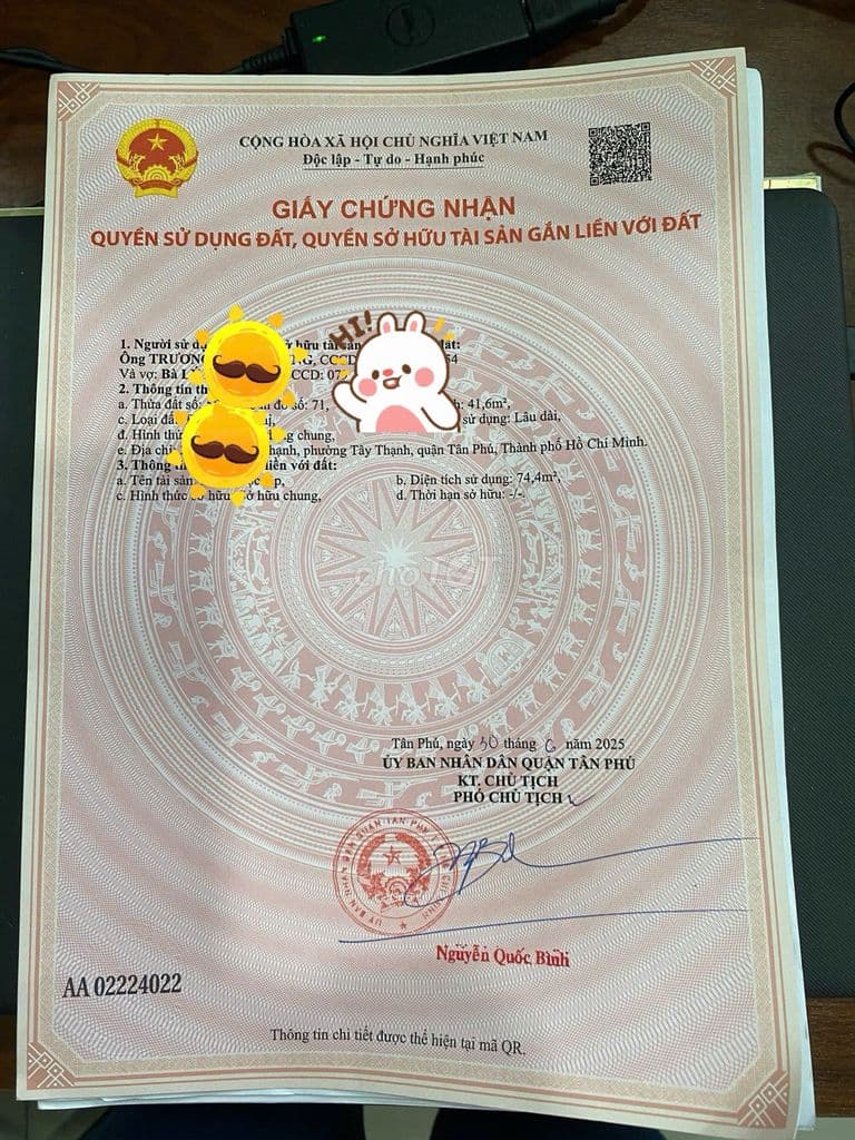 BÁN NHÀ 1 TRỆT 1 LẦU TÂY THẠNH HXH - Ảnh 2