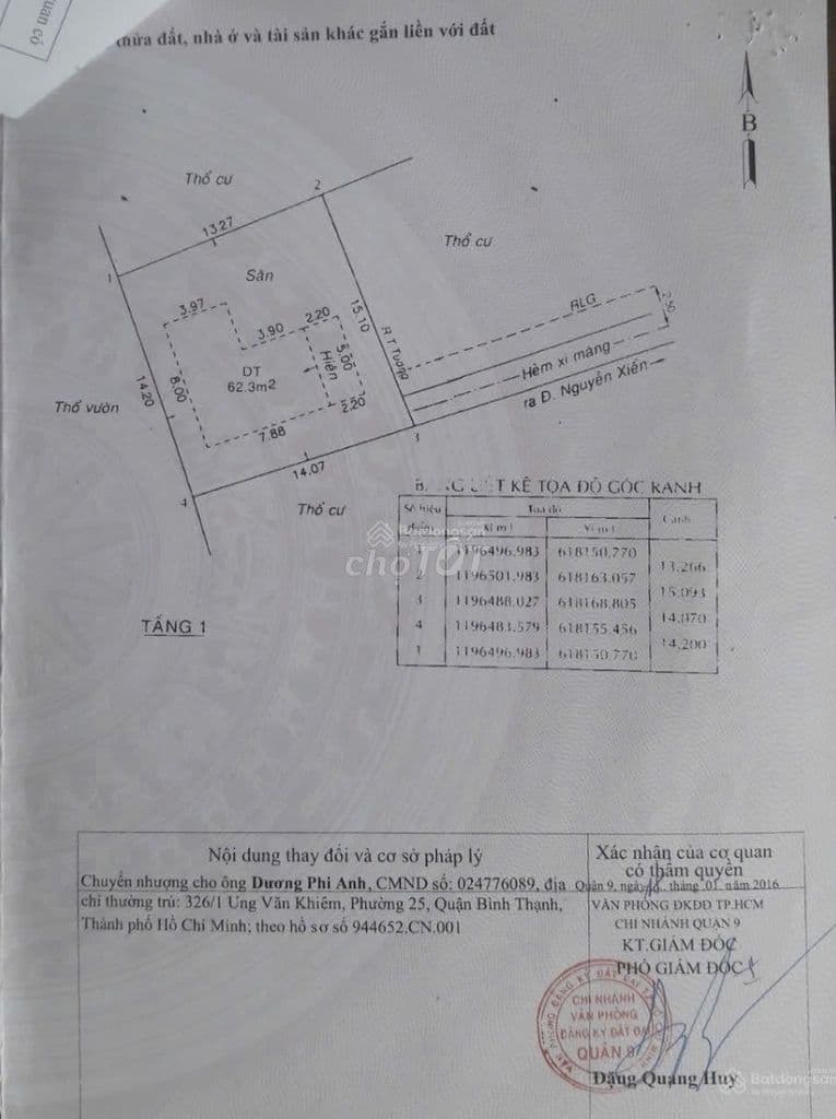 BÁN NHÀ VÀ ĐẤT 61/2 ĐƯỜNG NGUYỄN XIỂN,PHƯỜNG TRƯỜNG THẠNH (QUẬN 9 CŨ) - Ảnh 3