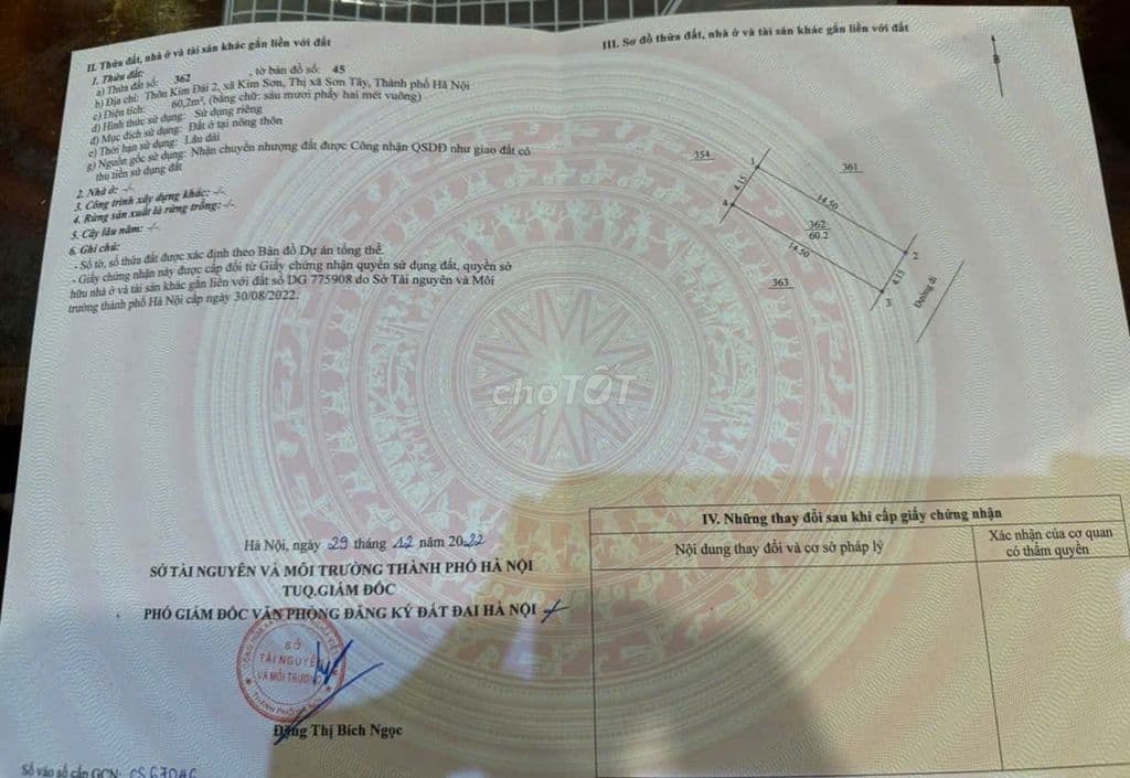 1TỶ5 CÓ ĐẤT SỔ ĐỎ HÀ NỘI - Ảnh 3