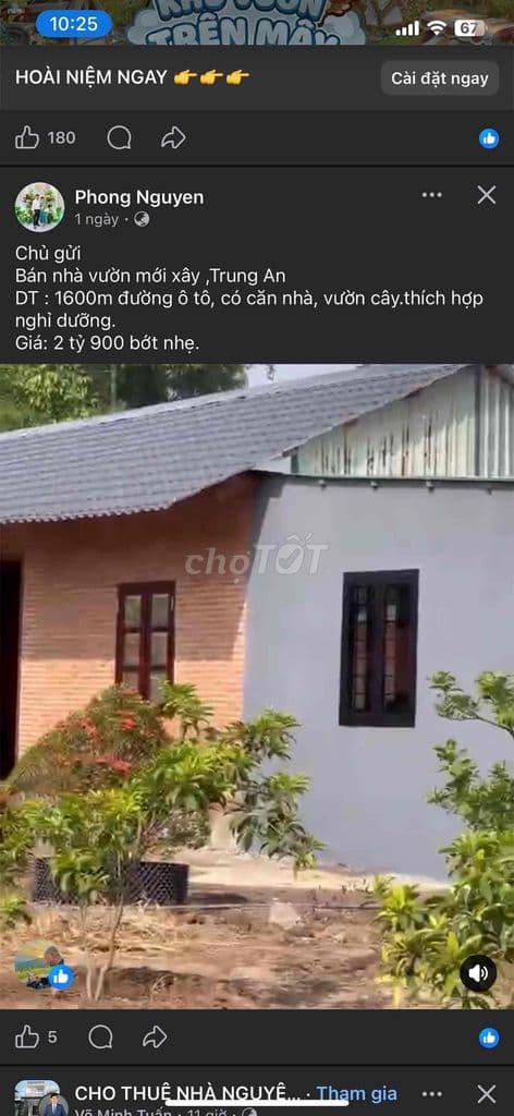 Bán Nhà Vườn 1600m2 quy hoach KDCSX. oto tới nơi giá 2T9 - Ảnh 2