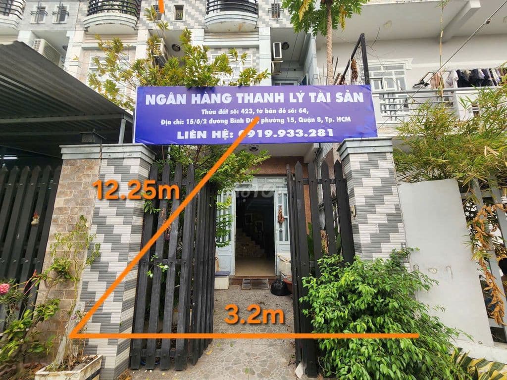 Ngân hàng thanh lý tài sản đường Bình Đức, Phường 15, Quận 8, TP HCM