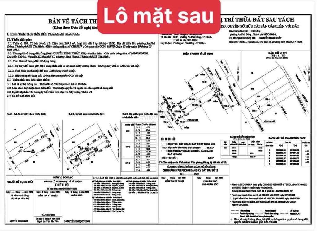 BÁN ĐẤT MẶT TIỀN ĐƯỜNG THẠNH LỘC 40-DIỆN TÍCH 4*28 - Ảnh 2