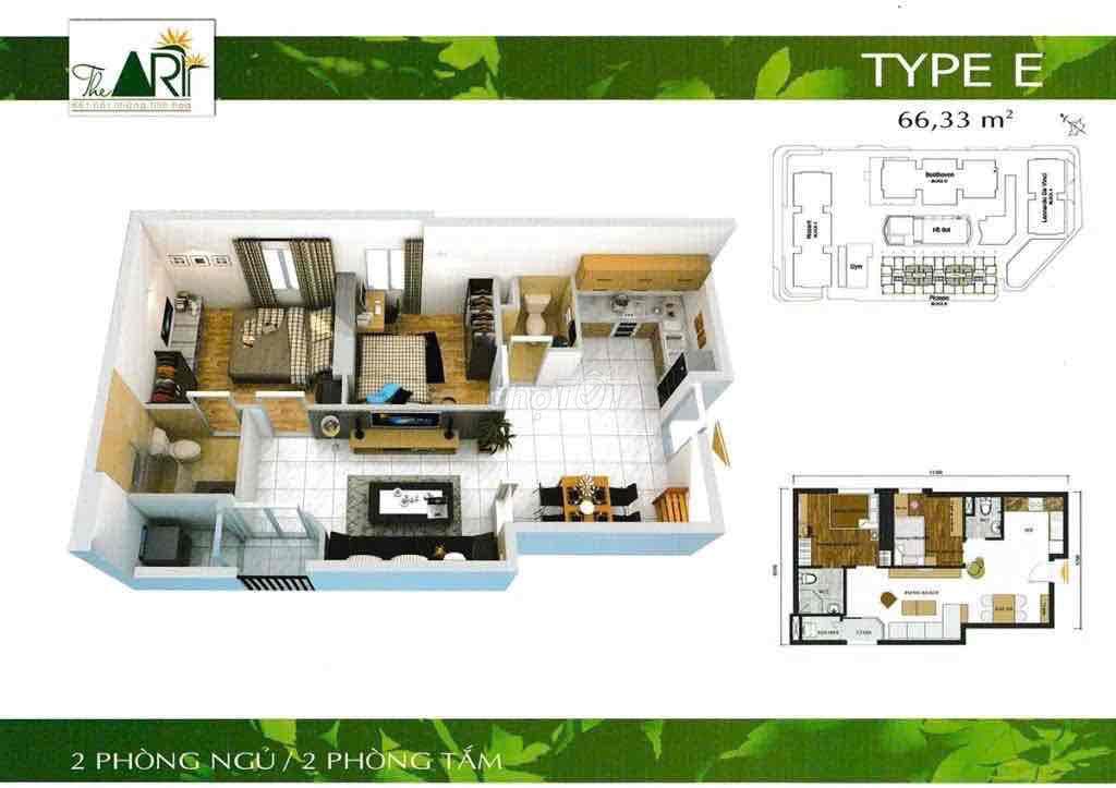 Cần bán căn hộ The Art KDC Gia Hoà, Phước Long B, Dt: 66m2/3.85 Tỷ