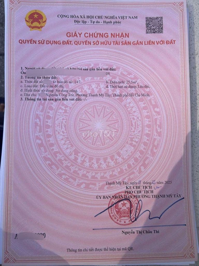 Chinh chů bán nhà nguyên công trư phương 19