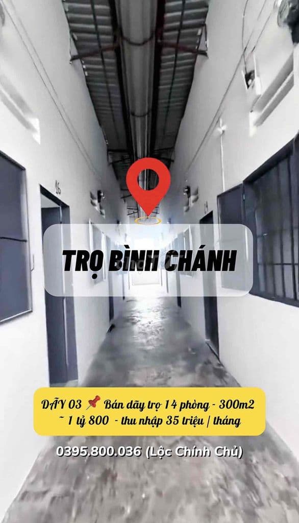 BÁN DÃY TRỌ CHÍNH CHỦ BÌNH CHÁNH SỔ HỒNG RIÊNG