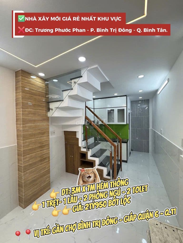 Dưới 3 tỷ - Nhà đẹp 2 phòng ngủ - Sát bên Q6 - Chủ gởi em bán ạ🥰