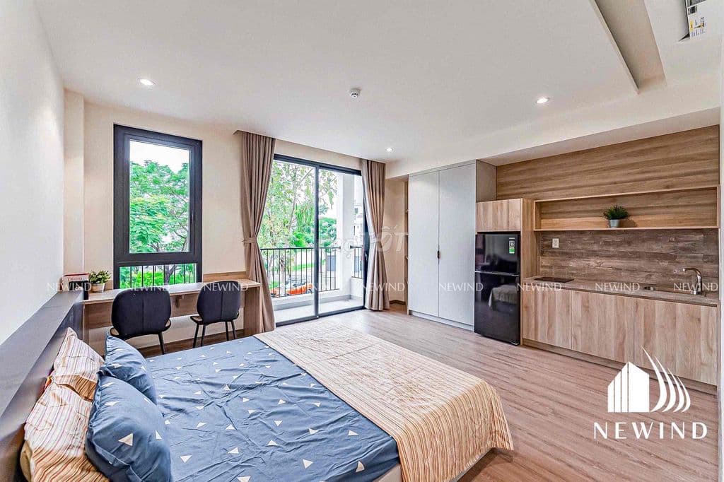 Hệ thống cho thuê Studio Ban Công/cửa sổ Full NT New100% Gần TDT, Rmit