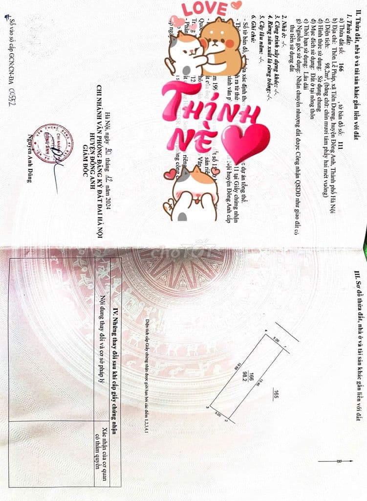 Bán 98m2 đất Lễ Pháp gần cầu Nhật Tân, CV Kim Quy, sân bay Nội Bài