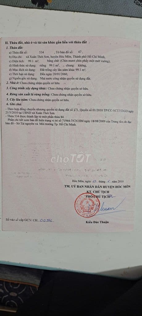 BÁN ĐẤT SỔ ĐỎ RIÊNG HÓC MÔN HỒ CHÍ MINH - Ảnh 2