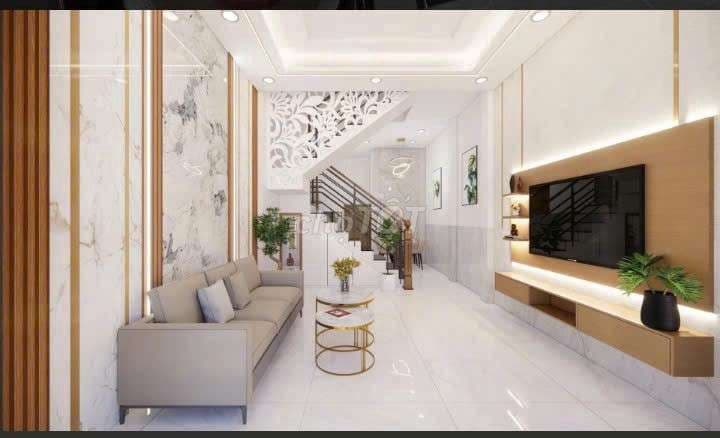 Nhà Mới Full Nội Thất 4x10m Nở Hậu,Hẻm Thông, Gần Lê Văn Thọ, Hơn 5T