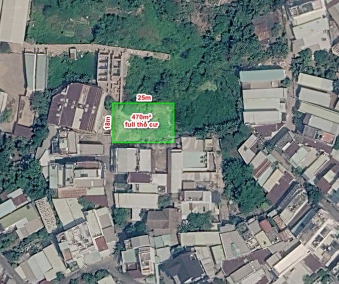 Giảm 3 Tỷ – Đất 470m²(18 × 25) full thổ cư – 36 Tr/m² (Còn tl)