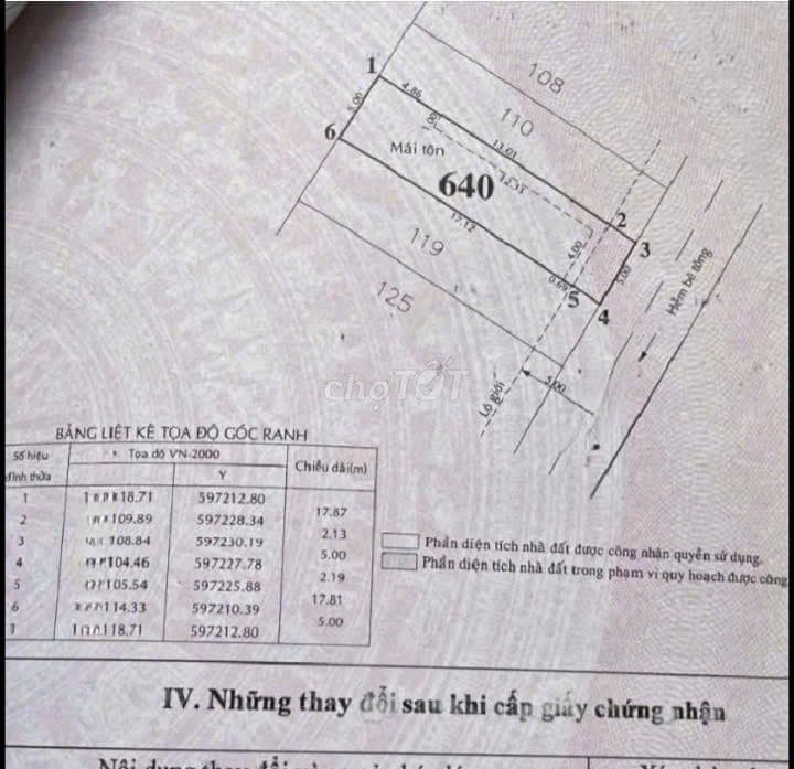 Bán nhà c4 sát Mặt Tiền Trương Thị Hoa,dt 5x20m hẻm 7m giá 5ty880 ctl. - Ảnh 2