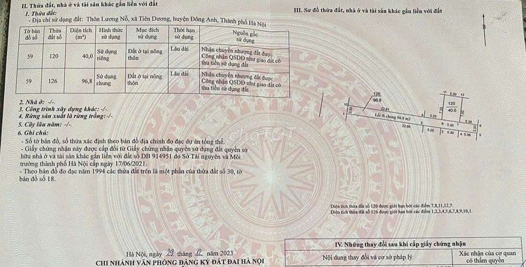 Cần bán đất tiên dương