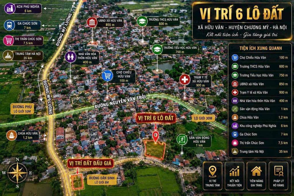 BÁN ĐẤT HỮU VĂN, CHƯƠNG MỸ 115M2 FULL THỔ CƯ ĐƯỜNG TRƯỚC ĐẤT 10M - Ảnh 2