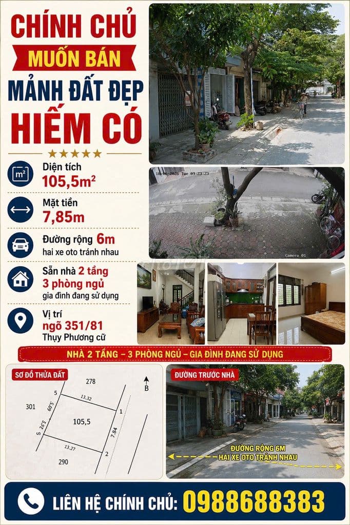 Chính chủ cần bán Đất + nhà 2 tầng