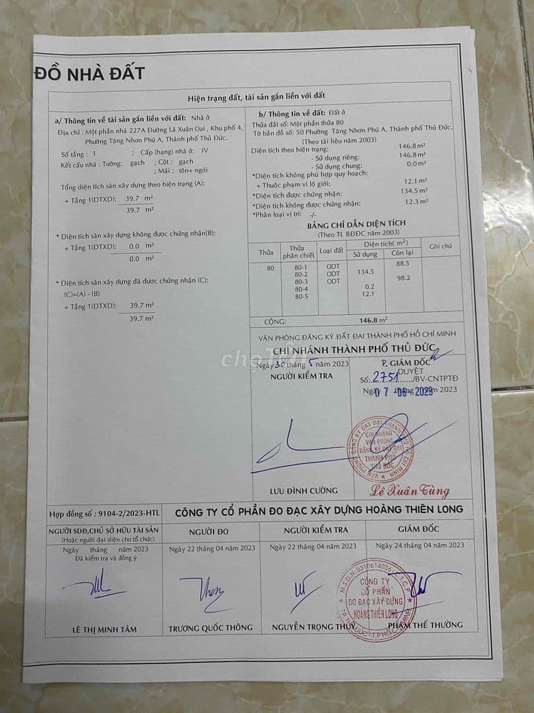 nhà C4 Lã Xuân Oai 2 mặt tiền - Ảnh 2