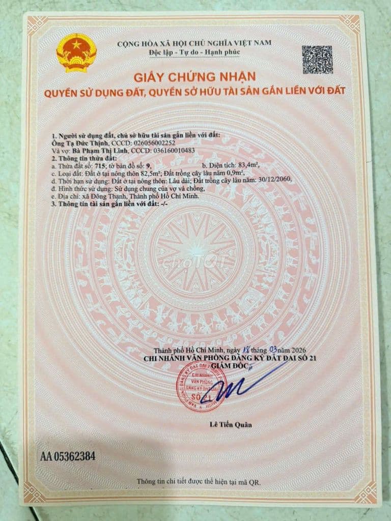 Đất 5x17 đường betong 6m xẹc Trịnh Thị Dối gần nhà thờ Tân Đông - Ảnh 3