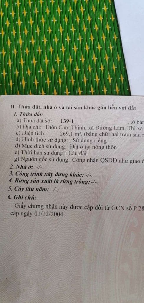 cần bán gấp đất Sơn Tây - Ảnh 3