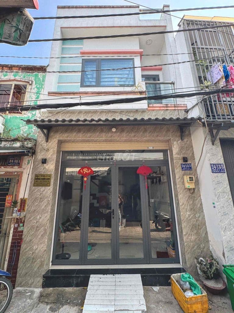 nhà bán gần miếu gò xoài, 4x8 đúc 1 lầu, sân thượng