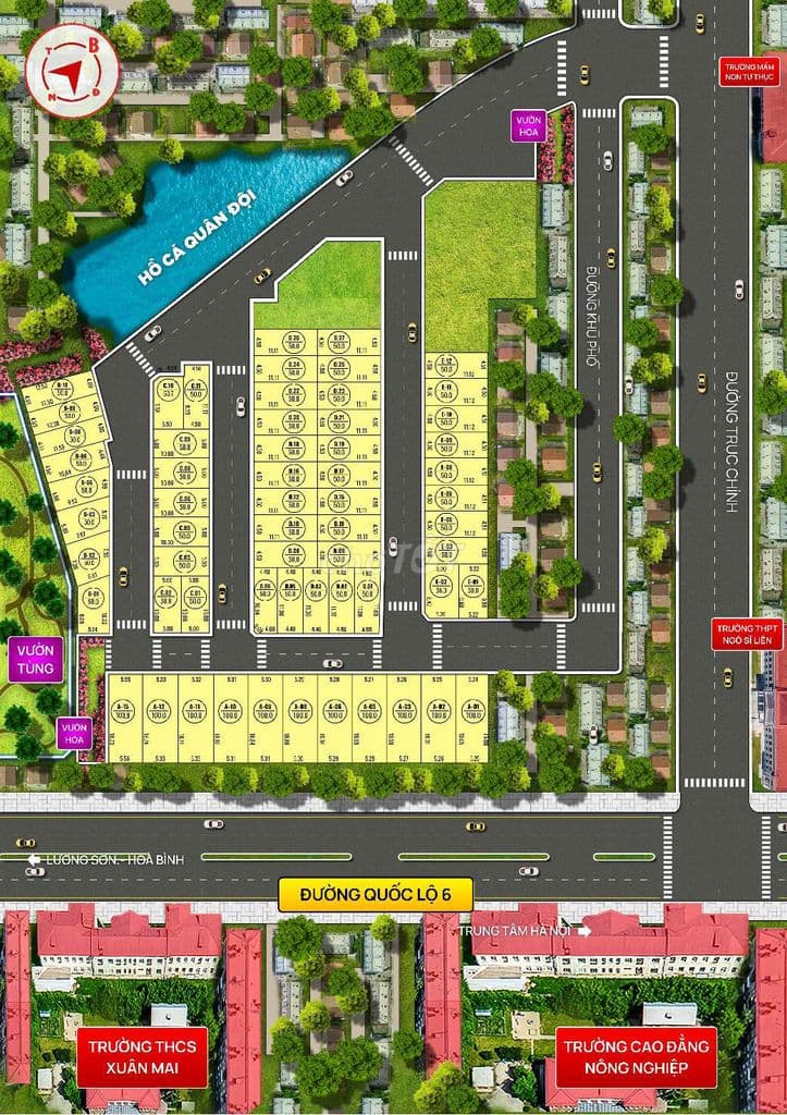 BÁN 19 LÔ ĐẤT KHU ĐÔ THỊ VỆ TINH XUÂN MAI