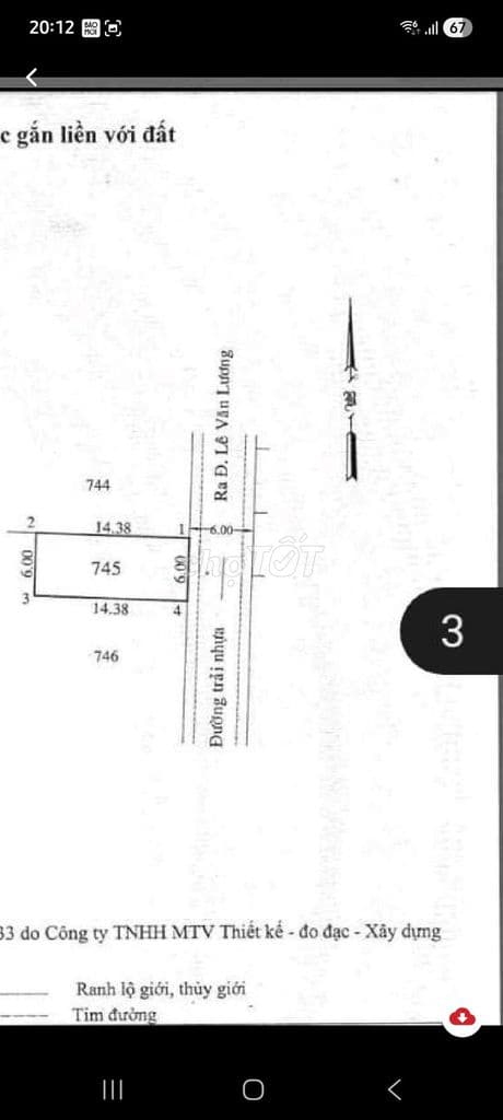 ĐẰT ĐẸP PHƯỚC KIỂN_HẼM XE HƠI_6M X 14.4M_GIÁ 4.85TỲ_PHƯỚC KIỂN_NHÀ BÈ