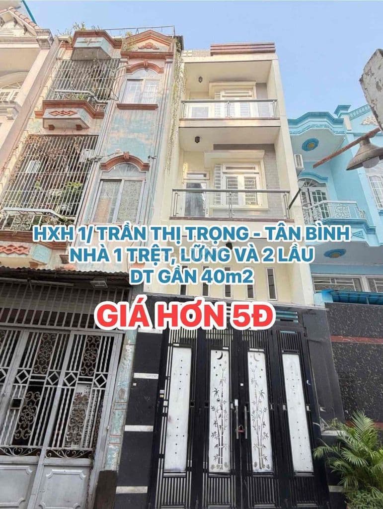 🏡 HXH 1/ TRẦN THỊ TRỌNG GIÁP CHỢ PHẠM VĂN BẠCH - NHÀ 1 TRỆT 3 LẦU - DT