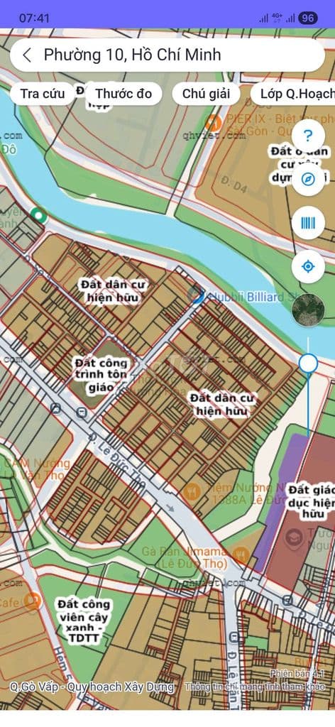 Đất 6.6x26m cách bờ sông Vàm Thuật 50