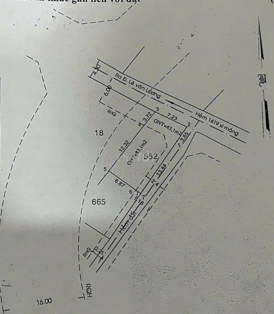 Đât nhà bè lê văn lương 126m2 hẻm xe hơi - Ảnh 3