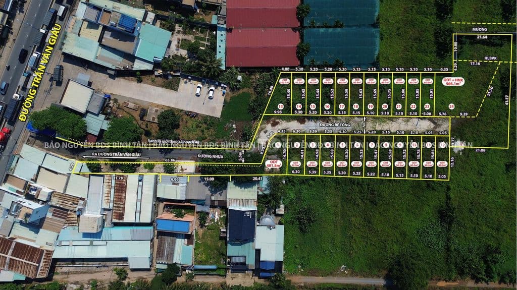 Bán Đất Trần Văn Giàu Bình Chánh Khu Phân Lô Đồng Bộ 80m2 GiáTốt 2,5Tỷ