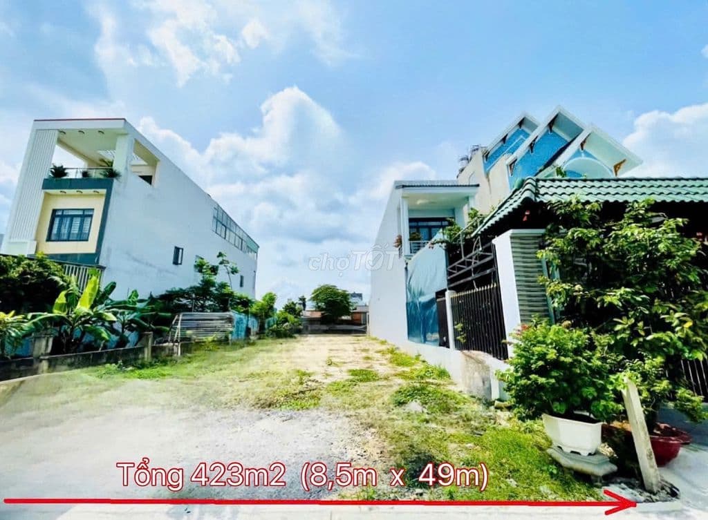 ĐẤT THỊ TRẤN CỦ CHI 423M2 GIÁ 1 TỶ 590TR SỔ HỒNG RIÊNG CÔNG CHỨNG LIỀN