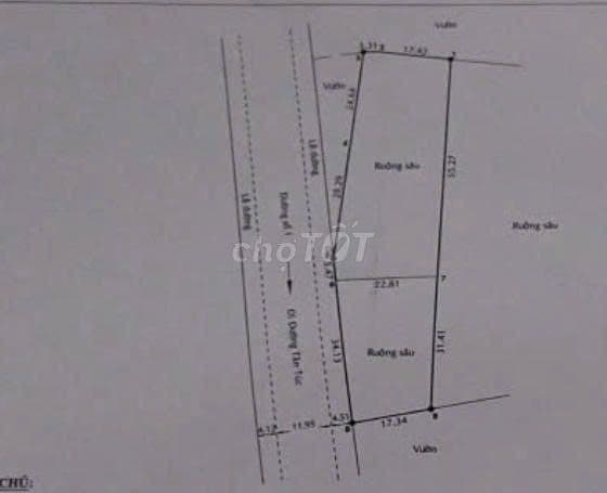 Đất mặt tiền lớn trung tâm thị trấn Tân Túc