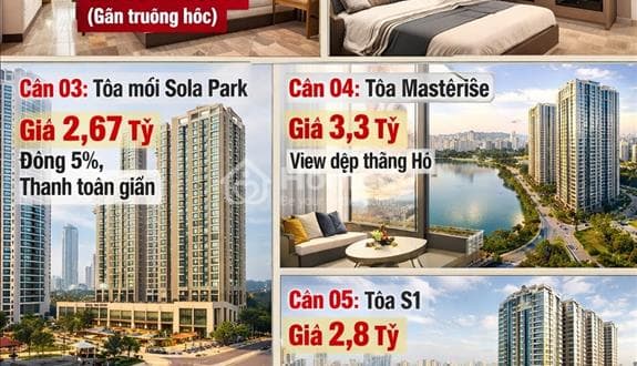 Top 5 căn studio full đồ từ 2,6 tỷ giá siêu tốt tại Vinhomes Smart city Tây Mỗ